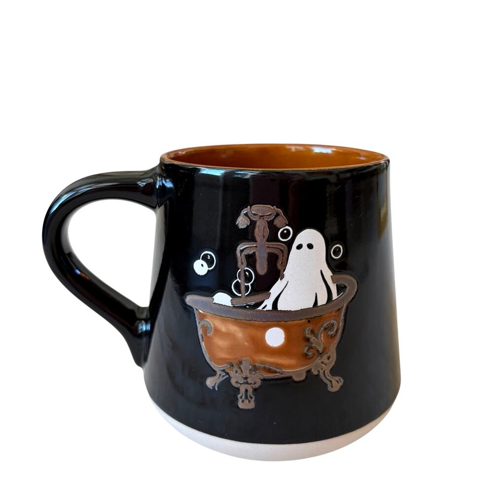 Spectrum Designz Halloween Mug Ghost Soaking in Clawfoot Bathtub 16oz Ceramic